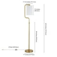 thumbnail image 5 of Evelyn&Zoe Rotolo 62" Tall Floor Lamp with Fabric Shade, Brass/White, 5 of 8