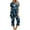 Navy Blue, variant on Jerdar Women Casual 2 Piece Short Sets Summer Leisure Suit Print Round Neck Sleepshirt and Pants Sets Loungewear Pajamas with Pockets Orange XXL