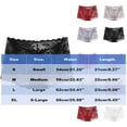 thumbnail image 3 of Lace Panties for Women Sheer Floral Lace No Show Underwear High Waist Underpants Panty Cute Underwear for Women White M, 3 of 5