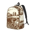 thumbnail image 1 of Balery Train Mochila Clásica Impresa Básica para Viaje, Mochila Escolar Resistente al Agua, Mochila de Lona con Correas Ajustables-Small, 1 of 5