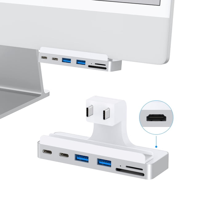 Hub USB GEWOKLIY para iMac de 24 pulgadas (M1/M3) con HDMI 4K y lector de tarjetas