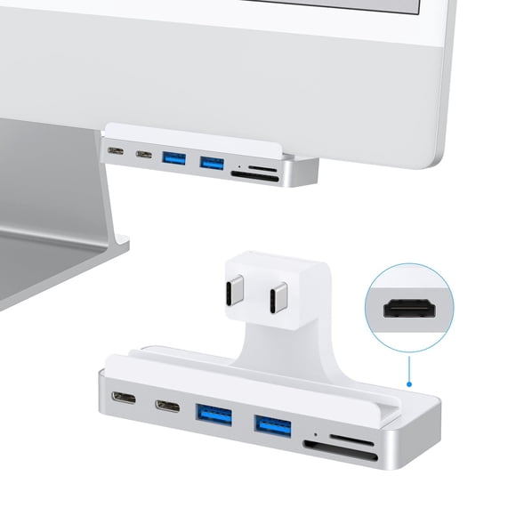 Hub USB GEWOKLIY para iMac de 24 pulgadas (M1/M3) con HDMI 4K y lector de tarjetas