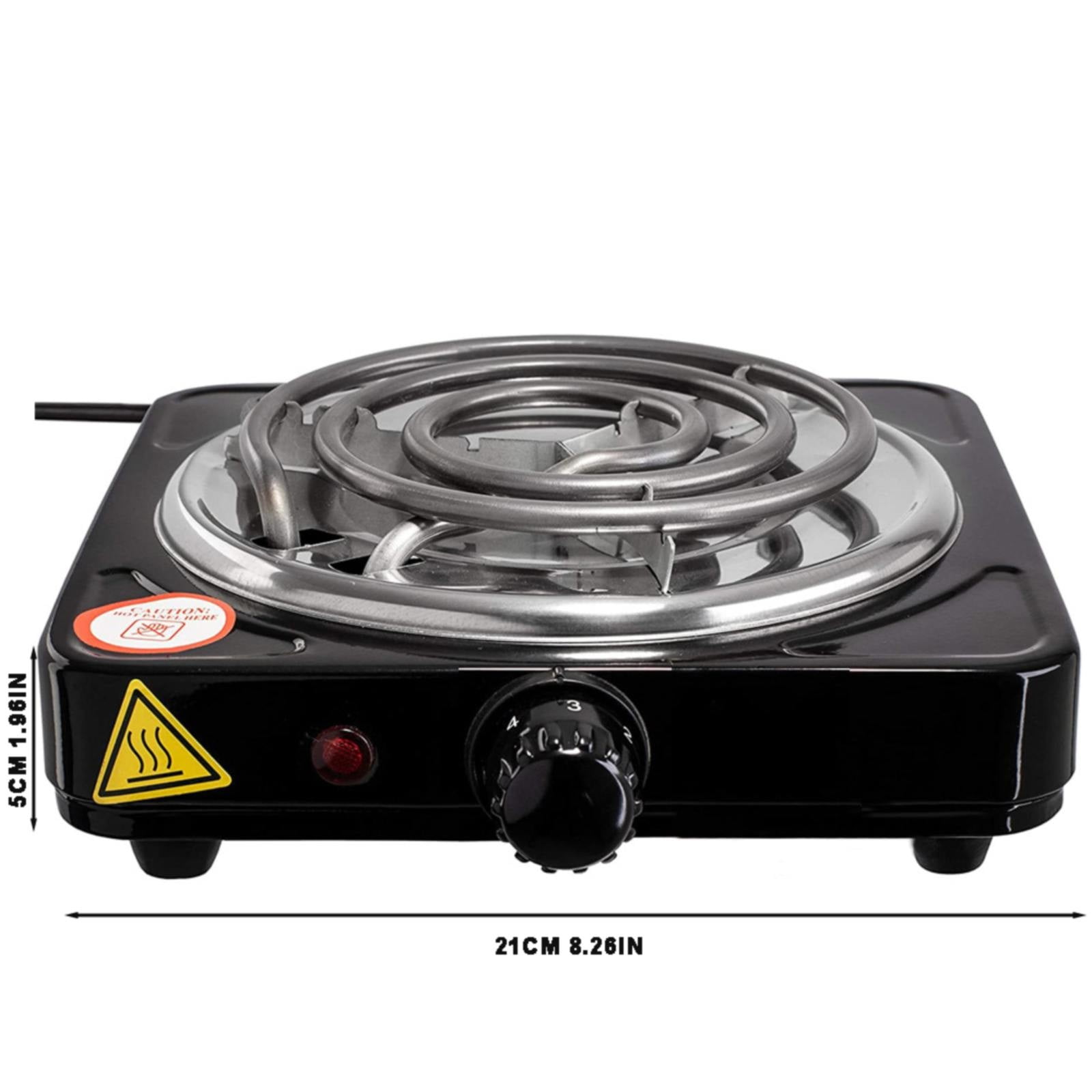 1000W Portable Electric Hot Plate - Compact Countertop Burner with Adjustable Temperature Control, Single Coil Stove for Cooking, Camping & Buffet Serving