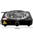 thumbnail image 3 of GXXGREAT Electric Single Burner Cooktop Compact And Portable Adjustable Temperature Hot Plate 1000（W） Stainless, 3 of 7