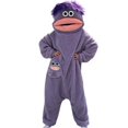 thumbnail image 2 of Ktoot Monster Onesie Adult Funny Plush Buttery Soft Pajamas Cozy Full Body Sleepwear for Women Men,Big Mouth Monster Onesies Pjs Ghost One Piece Outfit(No Shoes Included/Purple), 2 of 4