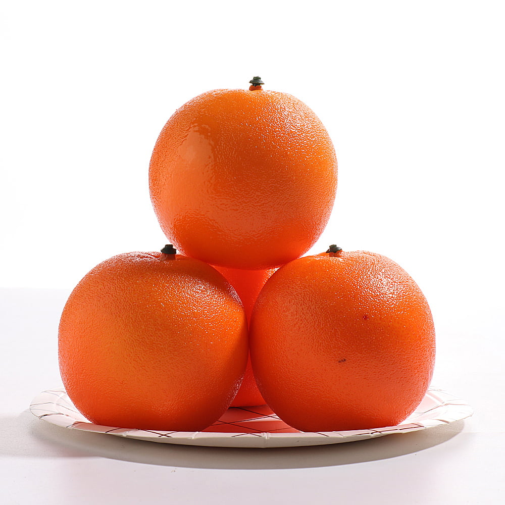 12pcs Artificial Kitchen Orange Small Plastic Decorative Fruit Fake Oranges 
