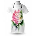 thumbnail image 3 of Floral Apron Hydrangea Flower Bouquet in Watercolor Blossoms Botany Petals Image, Unisex Kitchen Bib Apron with Adjustable Neck for Cooking Baking Gardening, Pink Yellow Forest Green, by Ambesonne, 3 of 3