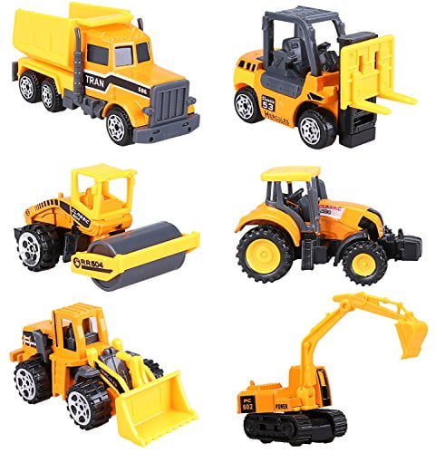 Cltoyvers 6 Pcs Mini Metal Construction Vehicle Toysî€ Set For Kids Forklift, Bulldozer, Road Roller, Excavator, Dump Truck, Tractor, Diecast ... Cltoyvers 6 Pcs Mini Metal Construction Vehicle Toysî€ Set For Kids Forklift, Bulldozer, Road Roller, Excavator, Dump Truck, Tractor, Diecast ...