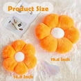 thumbnail image 2 of Orange Flower Pillow, Cute Decorative Flower Shaped Throw Pillow with Faux Rabbit Fur, 19.6" Soft Flower Plush Throw Pillow Floor Pillows Room Décor for Bedroom Living Room, 2 of 6