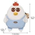 thumbnail image 2 of Jiibva Cartoon Large Capacity Chicken Nylon Backpack With Pendant Lightweight Bookbag Kawaii Hen Shape Bag, 2 of 7