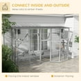 thumbnail image 3 of PawHut Catio Playground Outdoor Cat Enclosure, Wooden Outdoor Cat House Weatherproof for Multiple Cats, Shelves & Bridges, Gray, 3 of 9