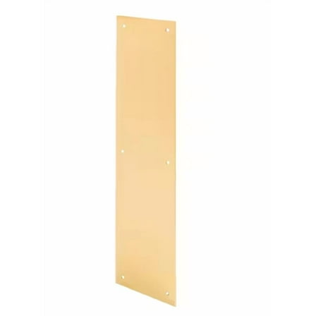 Prime-Line 4 In. X 16 In. Polished Brass Push Plate