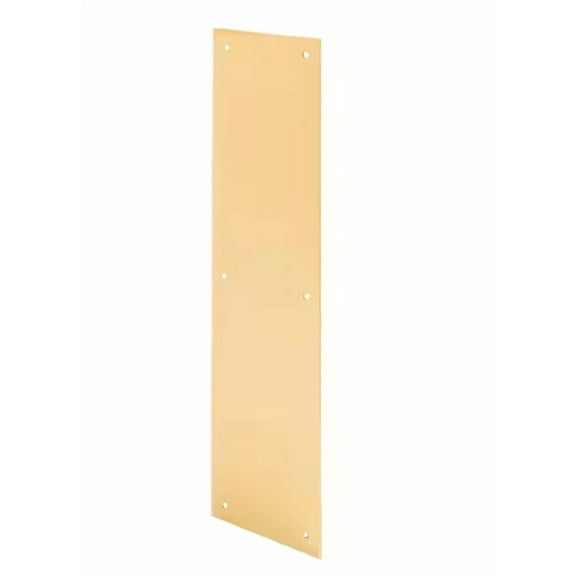 Prime-Line 4 In. X 16 In. Polished Brass Push Plate