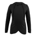 thumbnail image 2 of WAGUTH Women's Maternity Nursing Hoodies Long Sleeve Side Split Breastfeeding Sweatshirt Soft Casual Tunic Tops for Pregnancy Daily Wear,Black,XXL, 2 of 7