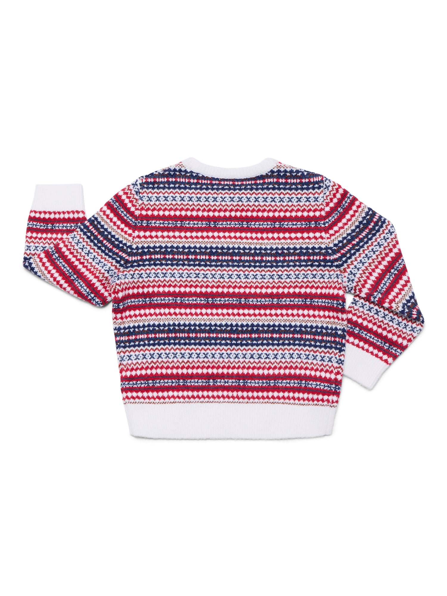 Free Assembly Boys' Matching Crewneck Sweater with Long Sleeves, Sizes XS 4/5-XL 14/16