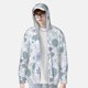thumbnail image 2 of Fotbe Retro ice blue snowflakes Chaqueta con Protección Solar UPF 50+ para Hombre y Mujer, Camisa con Capucha y Bolsillos-Small, 2 of 7