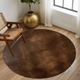 thumbnail image 2 of Round Rugs 8Ft, Retro Wooden Board Round Area Rug Washable Indoor Throw Carpet, Western Country Farmhouse Brown Wood Large Non Slip Circle Rug for Kids Room RV Home Decor Aesthetic, 2 of 8