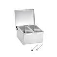thumbnail image 2 of DOLITY Condiment Jars Detachable Stainless Steel Kitchen Utensils Storage Box Seasoning Two Grids, 2 of 9