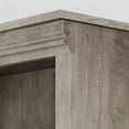 thumbnail image 5 of AOILE Farmhouse Bookcases with Doors, 5 Tier Wooden Bookshelf with Storage, 70 Inch Tall Bookshelf, Grey/Antique White/Black, 5 of 7