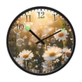 thumbnail image 2 of Voice Activated Clock with Glow Light 12 Inch Large Silent Wall Clock Battery Operated for Home Decor A Field Of Daisies, 2 of 8