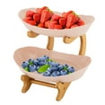 thumbnail image 2 of Dwellnix Two-Tier Bamboo Fruit Stand – Stylish Bamboo Frame with Removable PP Bowls – Perfect for Fruit, Snacks, and Desserts – Ideal for Kitchen and Dining Rooms, 2 of 11