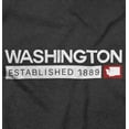 thumbnail image 2 of Washington WA Map Shape Established Men's Graphic T Shirt Tees Brisco Brands X, 2 of 6