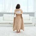 thumbnail image 5 of Tfken Child Boys Comfy Pajamas Robe Soft Sleepwear Nightwear Warm Casual Pajamas Robe Hooded Comfortable Bathrobe Homewear Classic Loungewear Outfit Size 5-10 Years Brown, 5 of 6