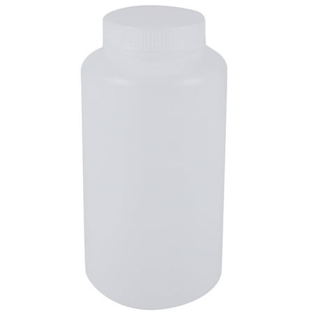 

1000ML Clear White Lab Double Cap Leakproof Plastic Widemouth Bottle