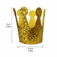 thumbnail image 3 of Dog Birthday Hat, Pet Crown Hat 3.5 Inch Glittery Pet Hat Dog Birthday Crown for Small Dogs Cat Birthday Hat Dog Birthday Party Decorations Yellow Golden Pet Party Accessory, 1, 3 of 4