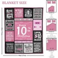 thumbnail image 5 of Birthday Blanket for Women, Gifts for Women Birthday Unique, Happy Birthday Gifts for Woman Her Girls Friend Mom Sister Wife Grandma Bestie, Birthday Throw Blanket 60”x50”, 5 of 5