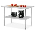 thumbnail image 2 of Stainless Steel Table for Prep Work, 30 in x48 in Heavy Duty Commercial Work Table with Undershelf for Kitchen and Restaurant Use, 2 of 10