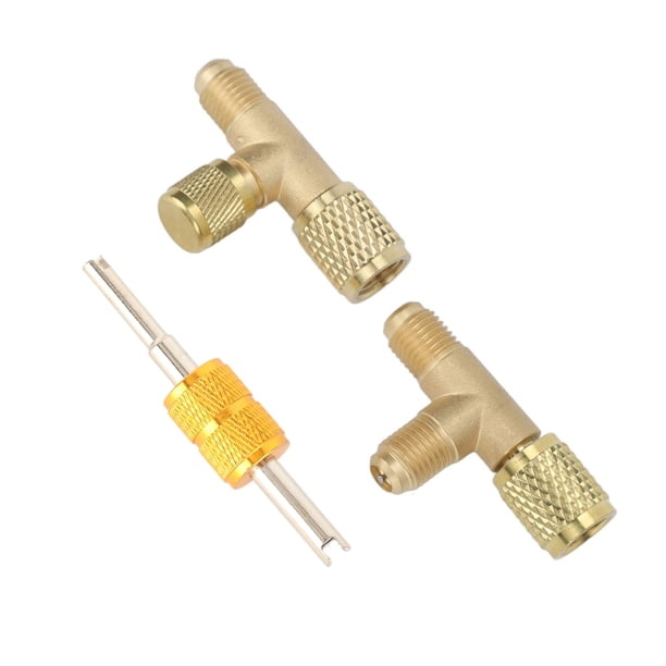 Adaptador de Tee de Núcle de Válvulas de 1/4 Pulgadas, Adaptador de Camada de Latón Duradero 1/4Sae Interfaz Wearream Mejor Efecto de Fluoruro para Medidor de vacío
