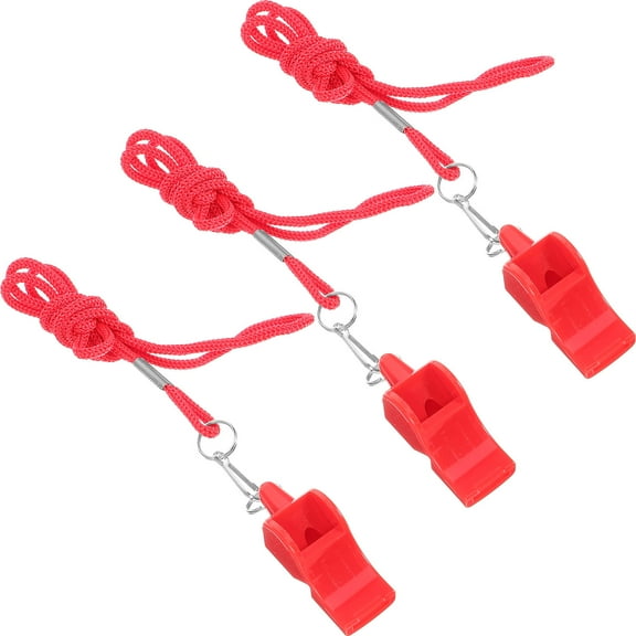 Masteelf 3 Pcs Referee Emergency Red Whistle Travel Child 5.50X2.00X2.00CM