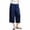 #03 Navy 【Mix & Match: Stock Up on Your Favorite Colors】, variant on Women's Soft Cotton Blend Culottes, Elastic Waist Wide Leg Summer Pants, Loose Casual Trousers with Functional Side Pockets, Solid Color Pull-On Style for Daily Wear & | TruHer,White 4XL