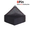 thumbnail image 1 of 1PC Anti-UV Thicken 8Pin 85% Shading Rate HDPE Black Sun Shade Net Pergola Camping Mesh Outdoor Awnings Swimming Pool Cover1x5m He Qiyong unisex, 1 of 2