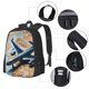 thumbnail image 2 of Easygdp Airplane World Map Adventure Mochila de Gran Capacidad Minimalista Ideal para Escuela, Viajes y Uso Diario, 2 of 6