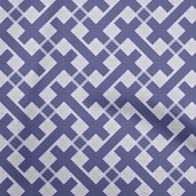 oneOone Cotton Cambric Violet Fabric Check Sewing Craft Projects Fabric Prints By Yard 56 Inch Wide