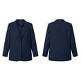 thumbnail image 4 of Qiopertar Plus Size Blazers for Women Open Front Casual Work Blazer Notch Lapel Long Sleeve Loose Oversized Suit Jacket with Pockets, Navy 3XL, 4 of 7