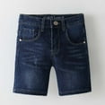 thumbnail image 4 of LIIPEE Girls Boys Ripped Jeans Shorts Summer Comfort High Waist Streetwear Denim Shorts With Pockets Baby Boys Leisure Casual Outings Shorts,Bu2,7-8 Years, 4 of 9