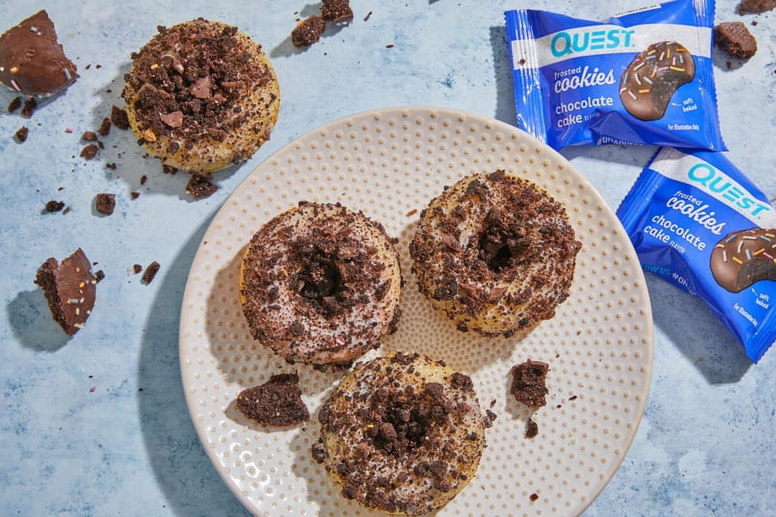 Quest Frosted Protein Cookies, Soft Baked, Low Sugar, Chocolate Cake, 8 Ct