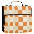 thumbnail image 5 of FORMRS Zipper Binder with Shoulder Strap 2-inch Ring 500 Sheet Capacity File Bag, Orange Checkered Pattern, 5 of 5