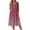 Hot Pink, variant on WTOBBY Women's Casual Floral Print V-Neck 3/4 Sleeve Midi Dress, Modern Digital Pattern Sundress with Comfortable Fit for Daily Activities,Blue L