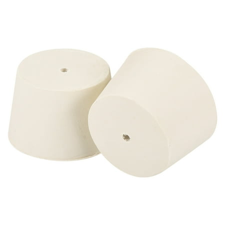 

Uxcell 40.5mm to 49mm w Hole Rubber Tapered Plug for Lab Home White 5 Pack