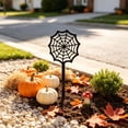 thumbnail image 4 of Miwamany Halloween Garden Stakes, Metal Silhouette Decor, Black Cats Pumpkin Ghost Bats Signs, Spooky Yard Lawn Patio Pathway Decor, Halloween Outdoor Party Festive Decoration, 4 of 6