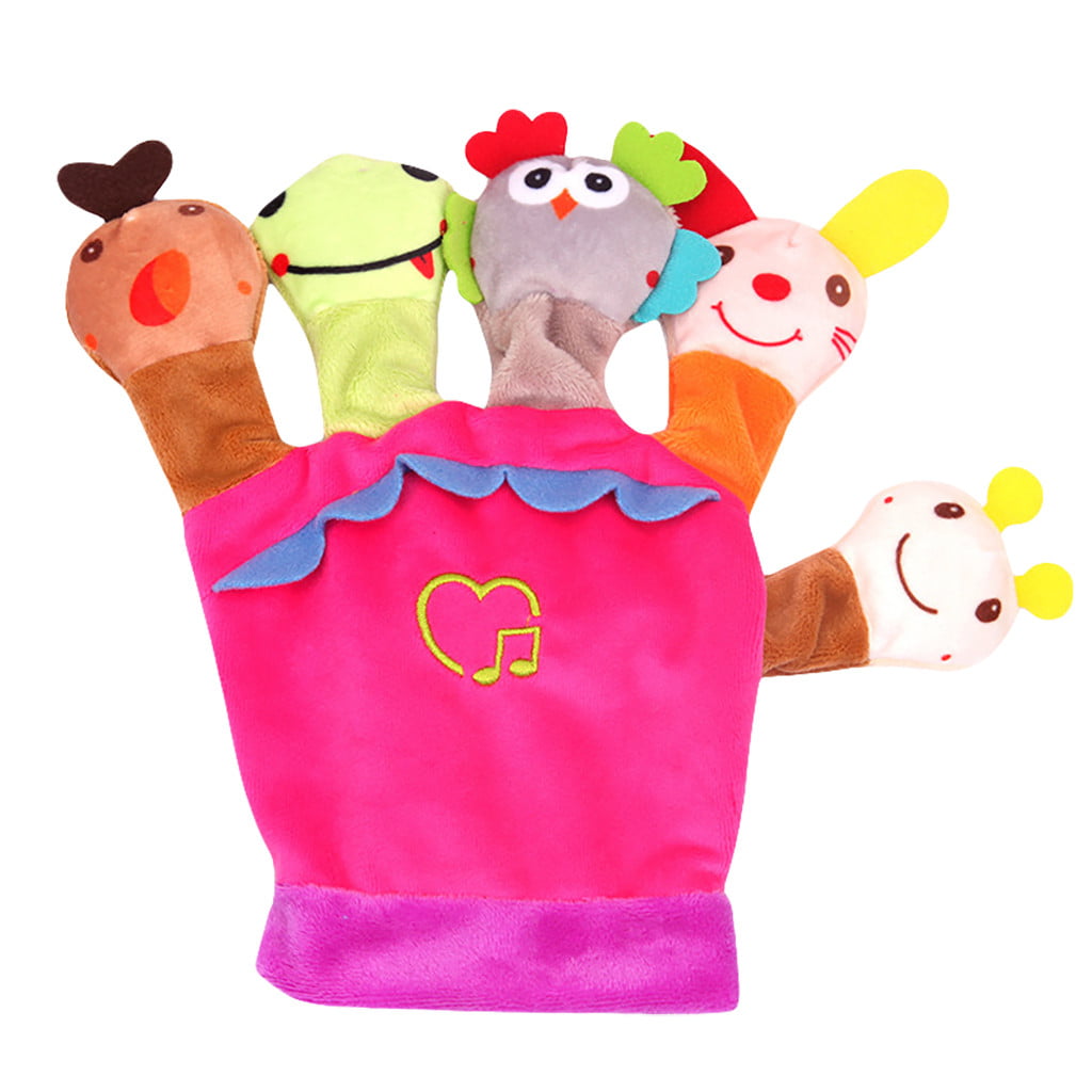 Hand Puppets Cute Cartoon Animal Doll Kids Glove Puppet Soft Plush Baby Toy 8C 