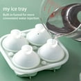 thumbnail image 2 of Toystoory Molde de cubitos de hielo de 4 agujeros, forma de rosa de silicona, bandeja de Chocolate para bebidas frías, molde casero para hacer Barra de herramientas Verde, 2 of 6