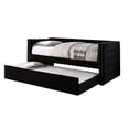 thumbnail image 2 of Suzo Daybed with Trundle, Black Flannelette Upholstery, Nailhead Trim, 2 of 7