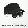 thumbnail image 2 of Minnieouse Gorra de béisbol de algodón para hombre y mujer, gorro para deportes al aire libre, ajustable, coreano, elegante, regalo de Sombreros Negro, 2 of 6