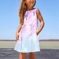 thumbnail image 3 of Odeerbi Kids Dress Teen Girls Cute Dresses Toddler Flower Multicolour Print Dress Baby 2024 Fashion Cute Sleeveless Dress Pink, 3 of 6