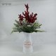 thumbnail image 1 of Senmasine-pino Artificial, flor de Pascua blanca, piña navideña, bayas rojas, lazos, adornos, decoración, jarra, arreglo Floral, 1 of 4